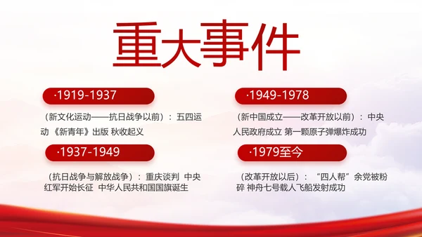 红色党建党支部党史学习工作总结动态PPT模板