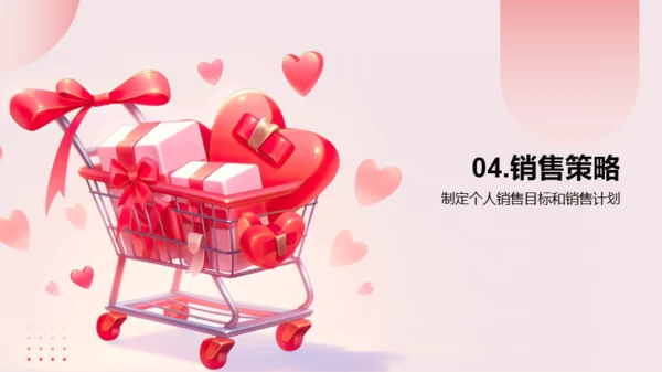 红色卡通双十二销售提升战略PPT模板