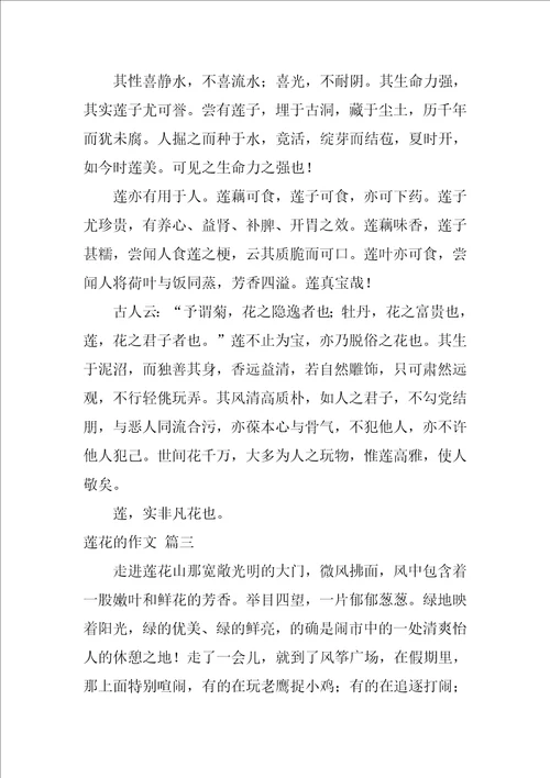 莲花的作文精彩9篇