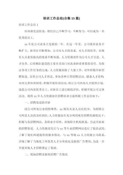 培训工作总结(合集15篇).docx