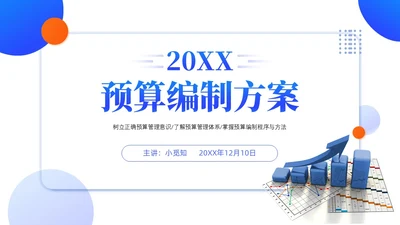 蓝色3D风简约风高级全面预算管理预算编制方案财务管理PPT