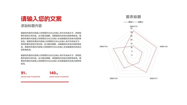 红色几何风渐变项目工作报告PPT模板