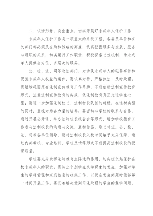 在全县未成年人保护工作会议上的讲话经典范文3篇.docx