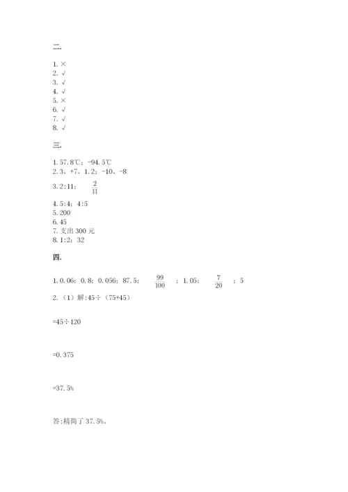 苏教版数学六年级下册试题期末模拟检测卷精品【满分必刷】.docx