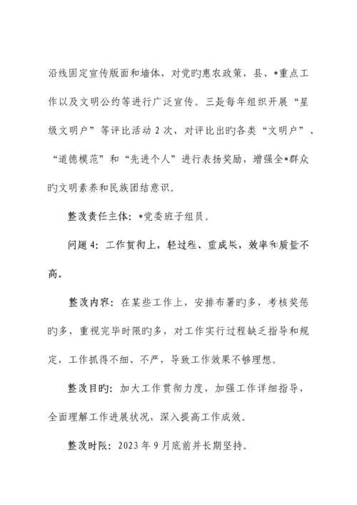 民主生活会整改方案.docx