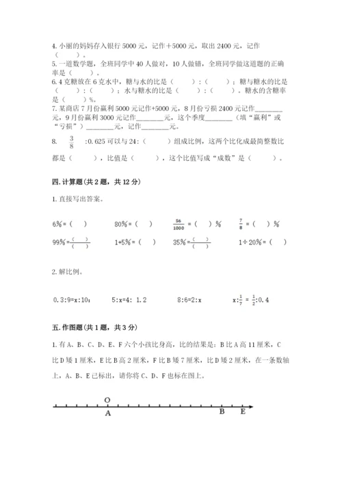 沪教版小学六年级下册数学期末综合素养测试卷附答案（夺分金卷）.docx