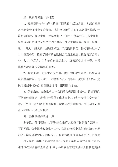 安全生产回头看工作总结