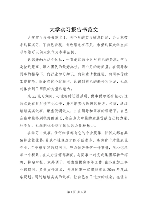 大学实习报告书范文.docx