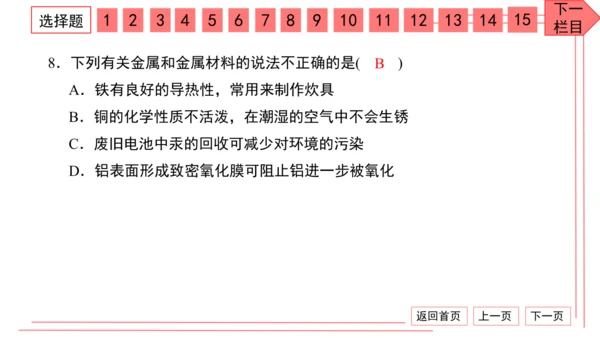 人教版化学九年级下册期中检测卷 习题课件（35张PPT）