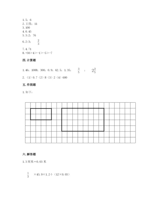 六年级下册数学期末测试卷含完整答案（精选题）.docx