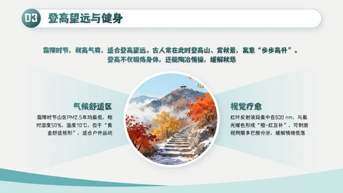 绿色简约风霜降主题班会PPT模板