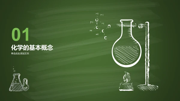 绿色插画探索化学世界主题班会PPT