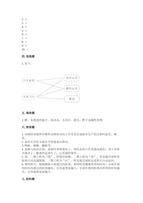 教科版小学科学三年级下册 期末测试卷含完整答案【历年真题】.docx