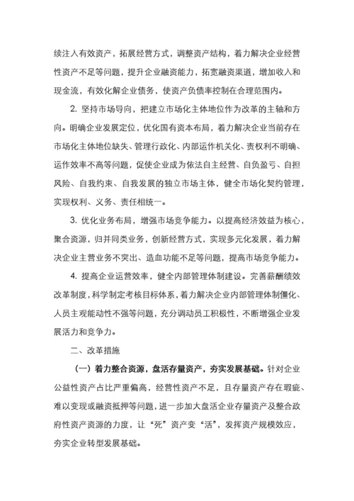 国有企业改革重组工作实施方案.docx