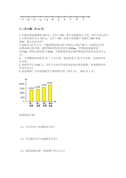 人教版数学六年级下册试题期末模拟检测卷带答案（预热题）.docx