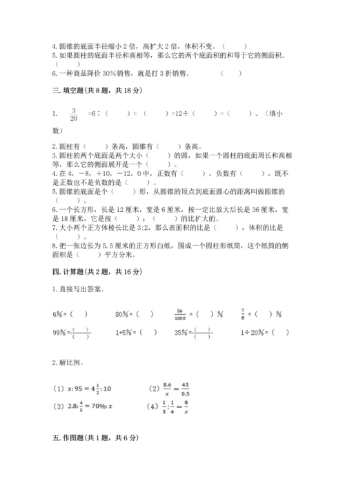 小学六年级下册数学期末卷附答案【突破训练】.docx