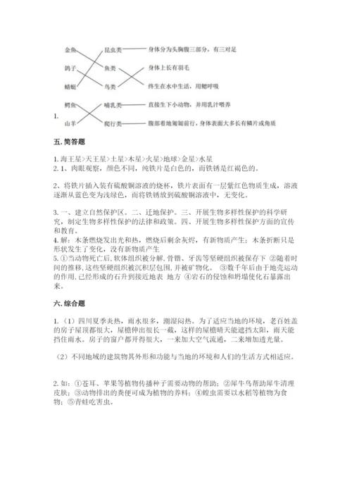 教科版六年级下册科学期末测试卷（名校卷）.docx
