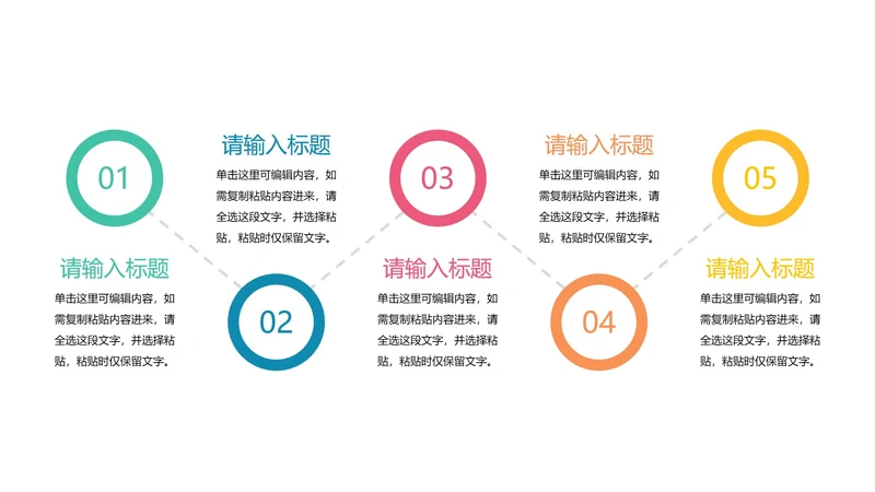 圆形排列流程图PPT模板