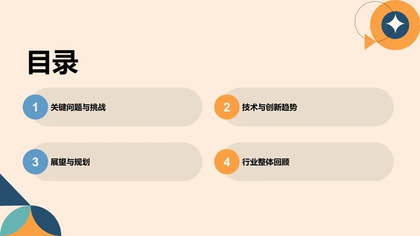 橙色扁平风教育培训行业年终总结PPT模板