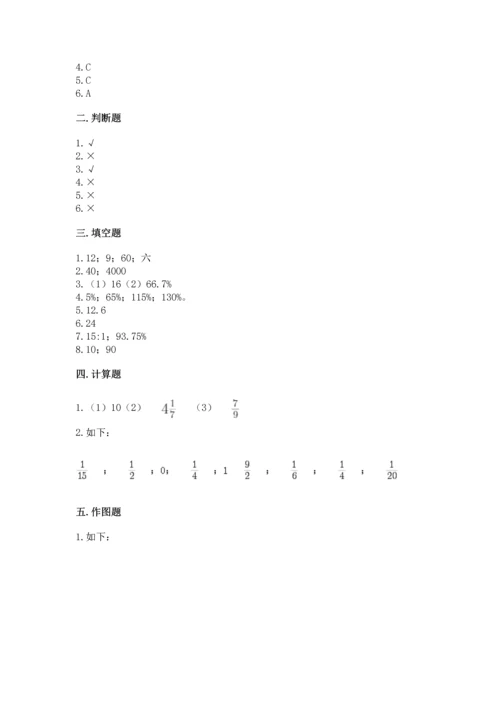 人教版六年级上册数学期末检测卷及答案一套.docx