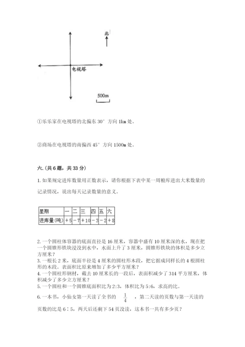 小学六年级数学毕业试题及参考答案【巩固】.docx