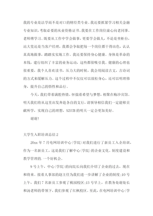 大学生入职培训总结.docx