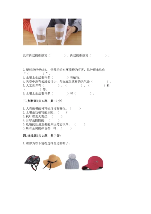 教科版二年级上册科学期末测试卷精品（名师系列）.docx