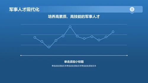 蓝色商务风军队建设PPT模板