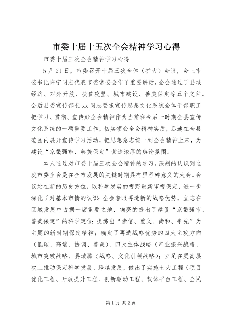 市委十届十五次全会精神学习心得 (4).docx