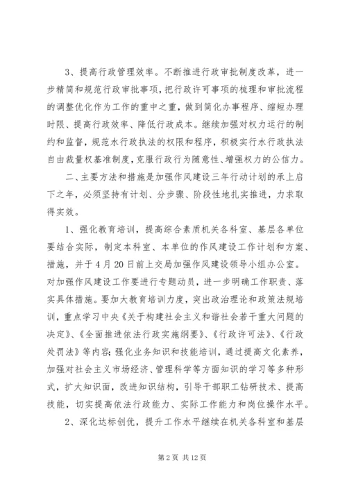 机关单位加强工作作风建设实施计划_1.docx