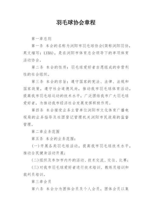 羽毛球协会章程.docx