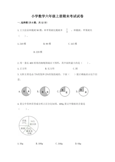 小学数学六年级上册期末考试试卷精品（巩固）.docx