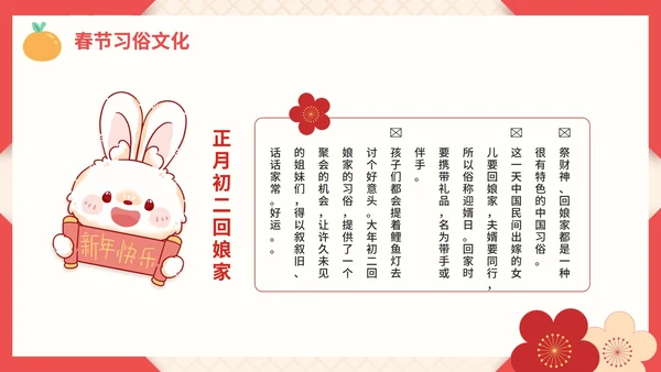 红色剪纸中国春节过年历史介绍PPT模板