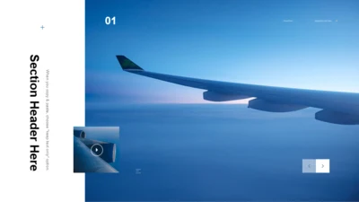 章节页-商务简约航空航天物流工作汇报PPT主题