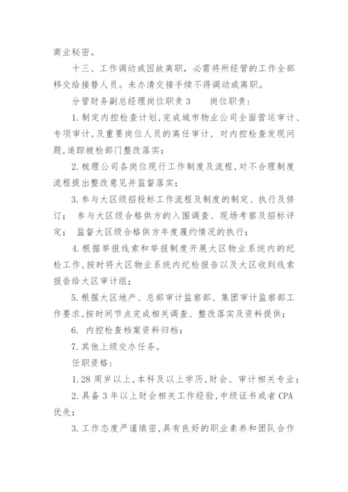 分管财务副总经理岗位职责.docx