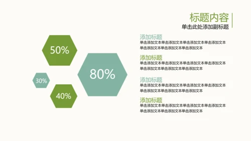 手绘水彩清新简约时尚绿叶叶子ppt模板