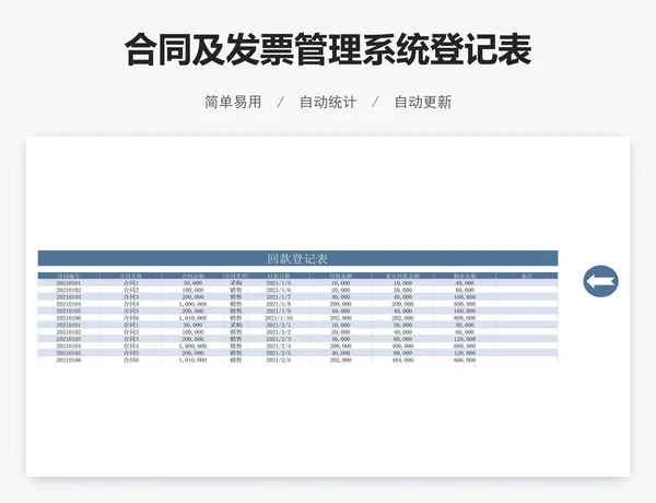 合同及发票管理系统登记表