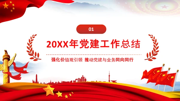 党支部工作总结汇报党支部书记述职报告PPT