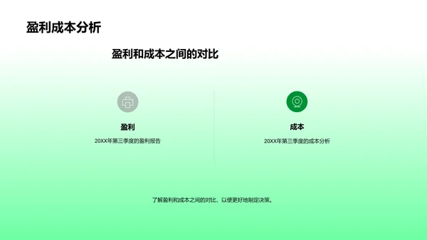 林业季度盈利报告PPT模板