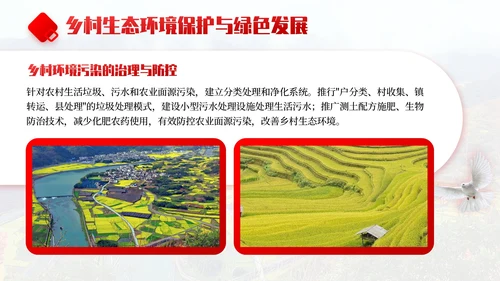 红色商务风乡村振兴战略实施与发展规划PPT模板