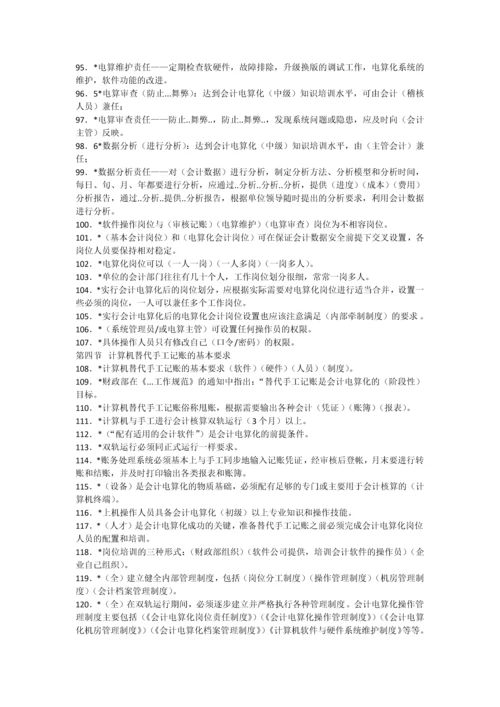 2012会计从业资格考试初级会计电算化1000题库.docx