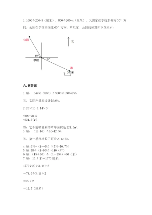 小学六年级上册数学期末测试卷附完整答案（网校专用）.docx