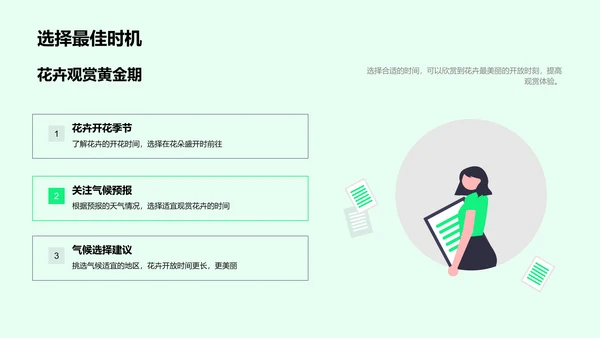 立春气候与赏花攻略PPT模板