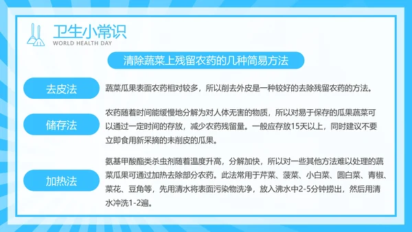 注重个人卫生世界卫生日介绍宣传模板