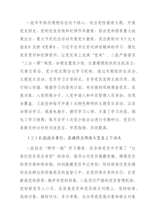 公司党支部委员会工作报告.docx