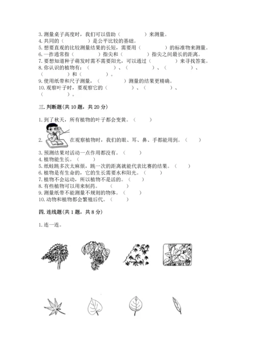 教科版一年级上册科学期末测试卷精品【夺冠】.docx