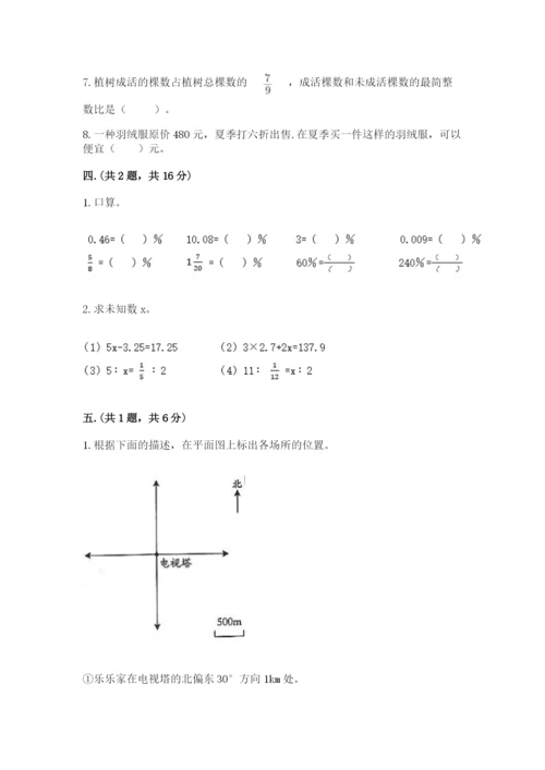 小学数学六年级下册竞赛试题及答案（基础+提升）.docx