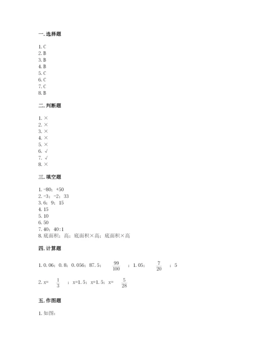 北京版小学六年级下册数学期末综合素养测试卷及参考答案【预热题】.docx