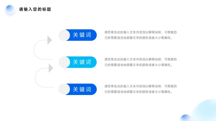 蓝色弥散简约员工心态管理培训PPT模板