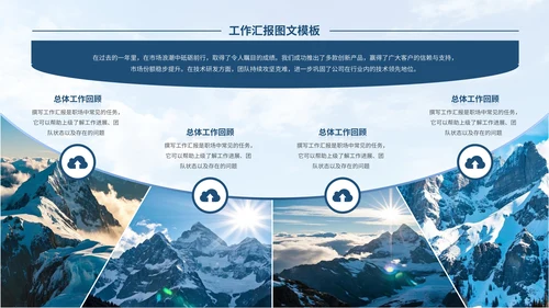 蓝色简约风图片排版PPT版式合集
